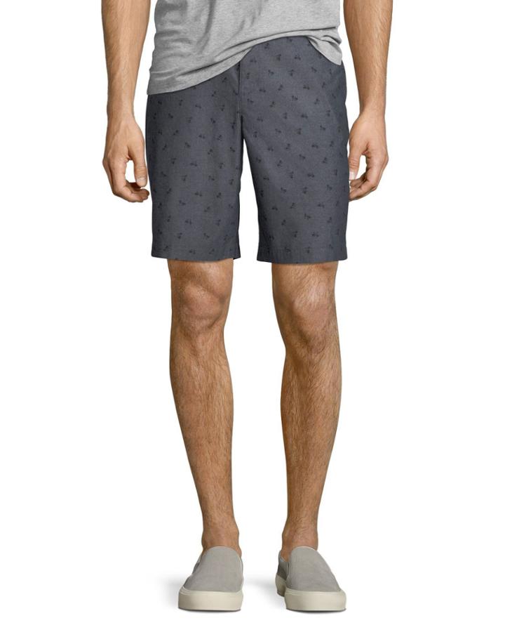 Straight-fit Bicycle-print Cotton