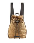 Broken-glass Effect Backpack With