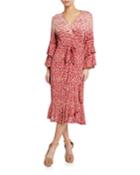 Paloma Ruffled Bell-sleeve Dress