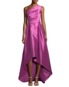 One-shoulder High-low Gown