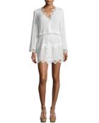Elsewhere Kimono Tiered Lace Kimono, White