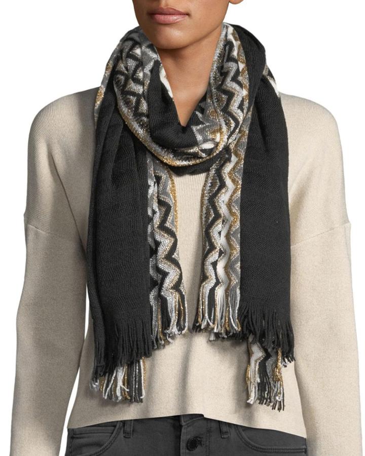 Metallic Chevron Knit