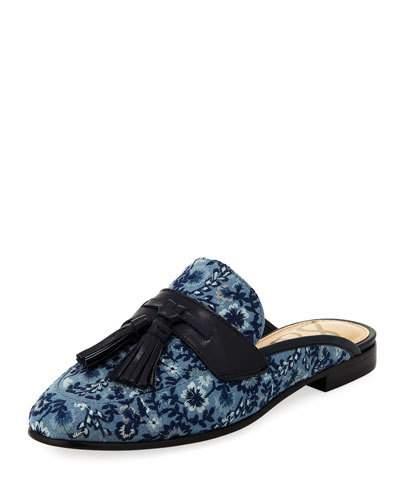 Paris 2 Embroidered Loafer Mule,