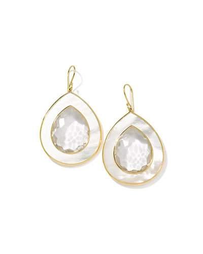 18k Ondine Clear Quartz & Mother-of-pearl Drop Earrings