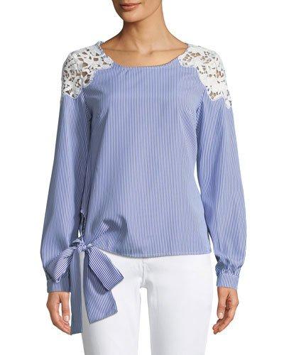 Crochet-shoulder Tie-hem