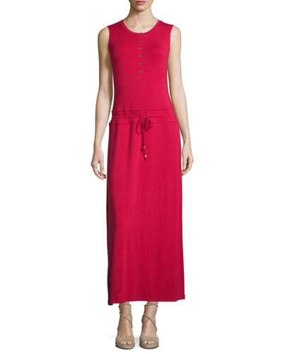 Vacation Drawstring-waist Column Dress
