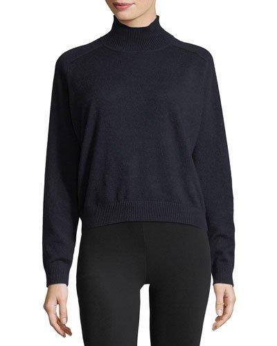 Cashmere Drop-shoulder Turtleneck