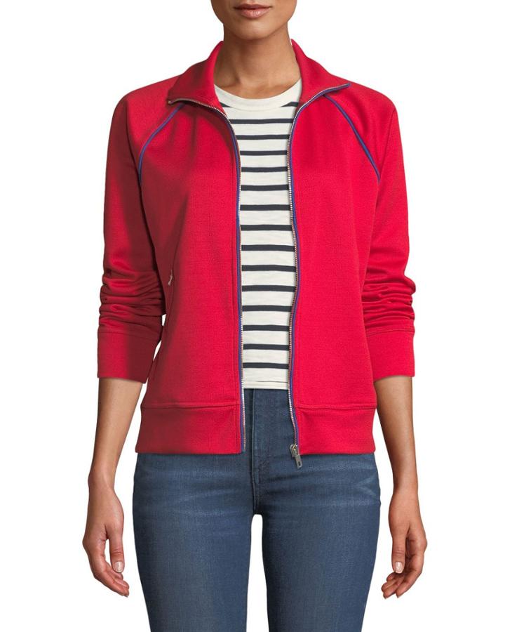Naval Zip-front Raglan Track Jacket