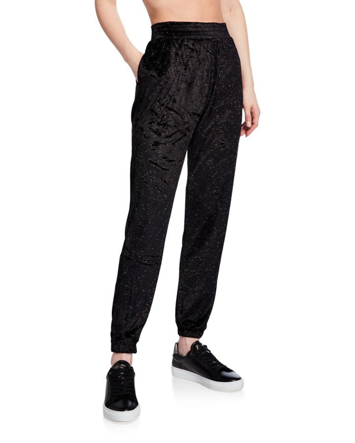 Velour Speckled Ankle Joggers