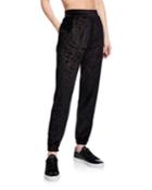 Velour Speckled Ankle Joggers