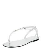 Monogram Flat Metallic Leather Thong