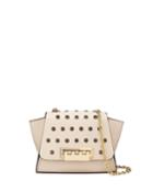 Eartha Floral-perforated Chain Strap Leather Crossbody Bag, Ivory