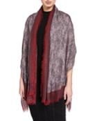 Lace-print Modal/cashmere