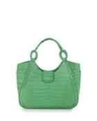 Nancy Gonzalez Small Dipped Crocodile Tote Bag, Light Green, Women's, Green