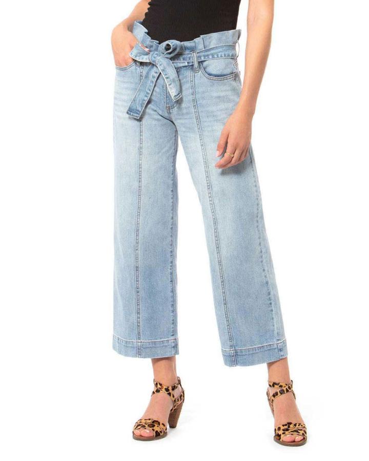 Nik Paperbag Palazzo Denim Pants
