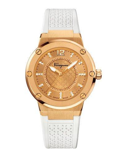 33mm F-80 Watch W/ Diamonds & Rubber