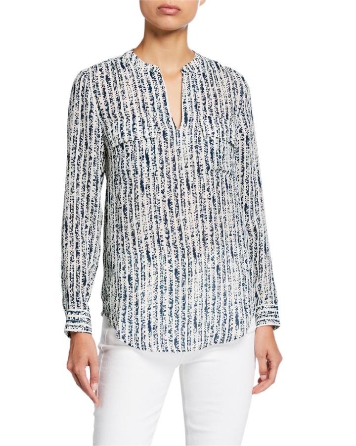 Printed Woven Pocket Top