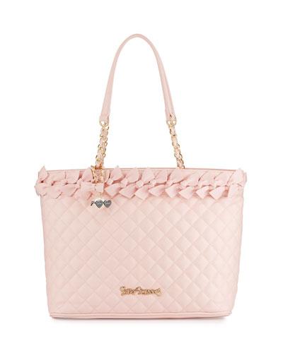 Family Ties Quilted Tote, Blush