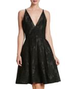 Colette Floral-jacquard Fit & Flare Dress