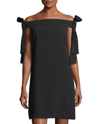 Tie-shoulder Crepe