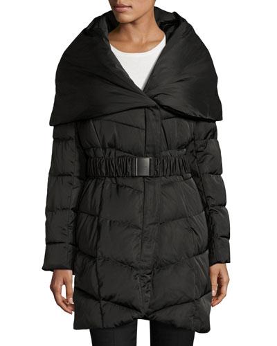Matilda Asymmetric-zip Down Puffer Coat