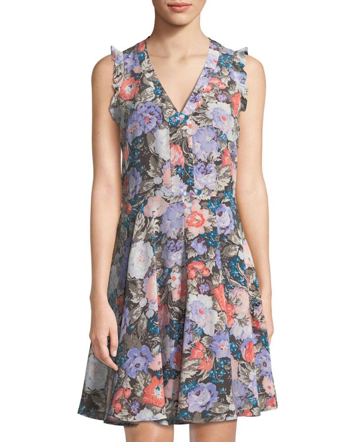 Penelope Floral Fit-and-flare Dress