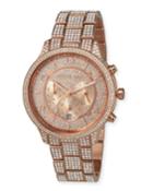 43mm Runway Glitz Watch With Bracelet, Rose Gold