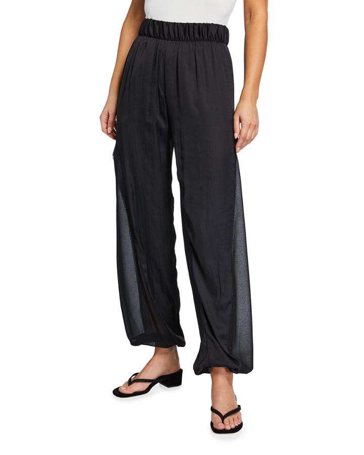 Flowy Sheer Panel Pants