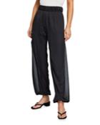 Flowy Sheer Panel Pants