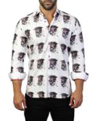 Men's Fibonacci Skull America Long-sleeve
