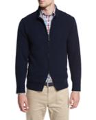 Hawthorne Cotton-cashmere Full-zip Cardigan, Barchetta Blue