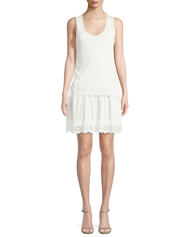 Sleeveless Scoop-neck Cotton Dress