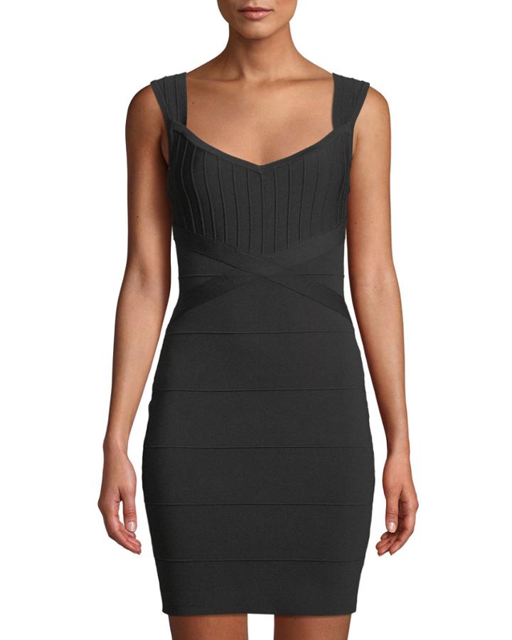 Paneled Bandage Body-con Dress