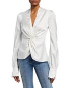 Charmeuse Twist-front Top