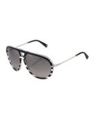 Aviator Striped Plastic/metal