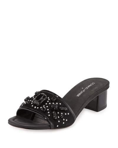 Maxx Jeweled Low-heel Slide