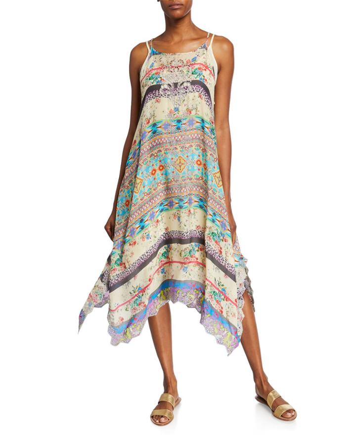 Melody Mixed Print Sleeveless Georgette Dress With