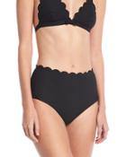 Textured Dot High-waist Bikini Bottom