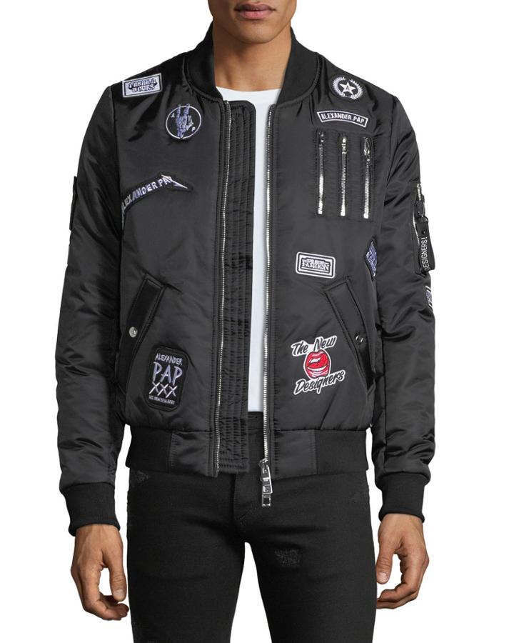 Men's Cooper Patchwork Bomber Jacket