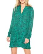 Mercer Animal-print Tie-neck Dress