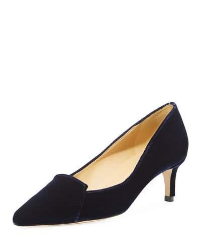 Tippi Velvet Pump, Navy