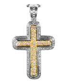 Pave Diamond Cross Pendant Enhancer