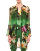 Grand Hedge Floral-print Silk Organza Topper Jacket,