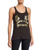 Cancel Plans Metallic Foil Racerback Tank