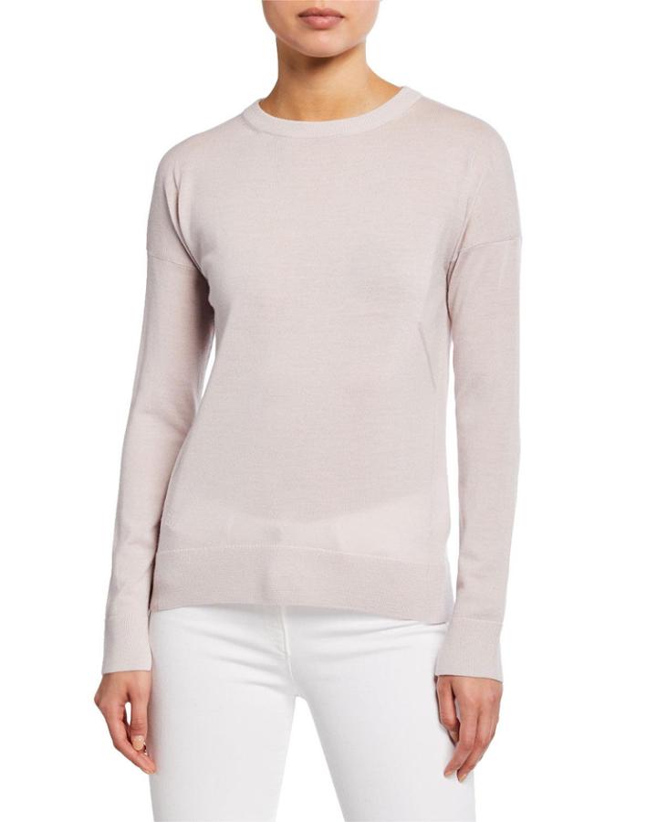 Cici Wool Sweater Top W/ Elbow