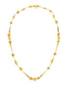 Long Golden Beaded Necklace