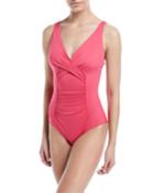 Flora Underwire Ruched One-piece Swimsuit, E-f Cup