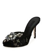 Jeweled Lace Slide