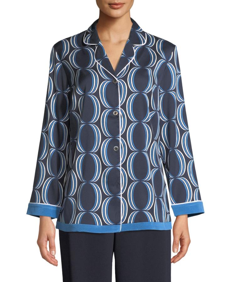 Stretch Twill Oval-print