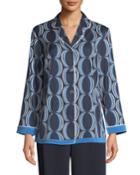Stretch Twill Oval-print
